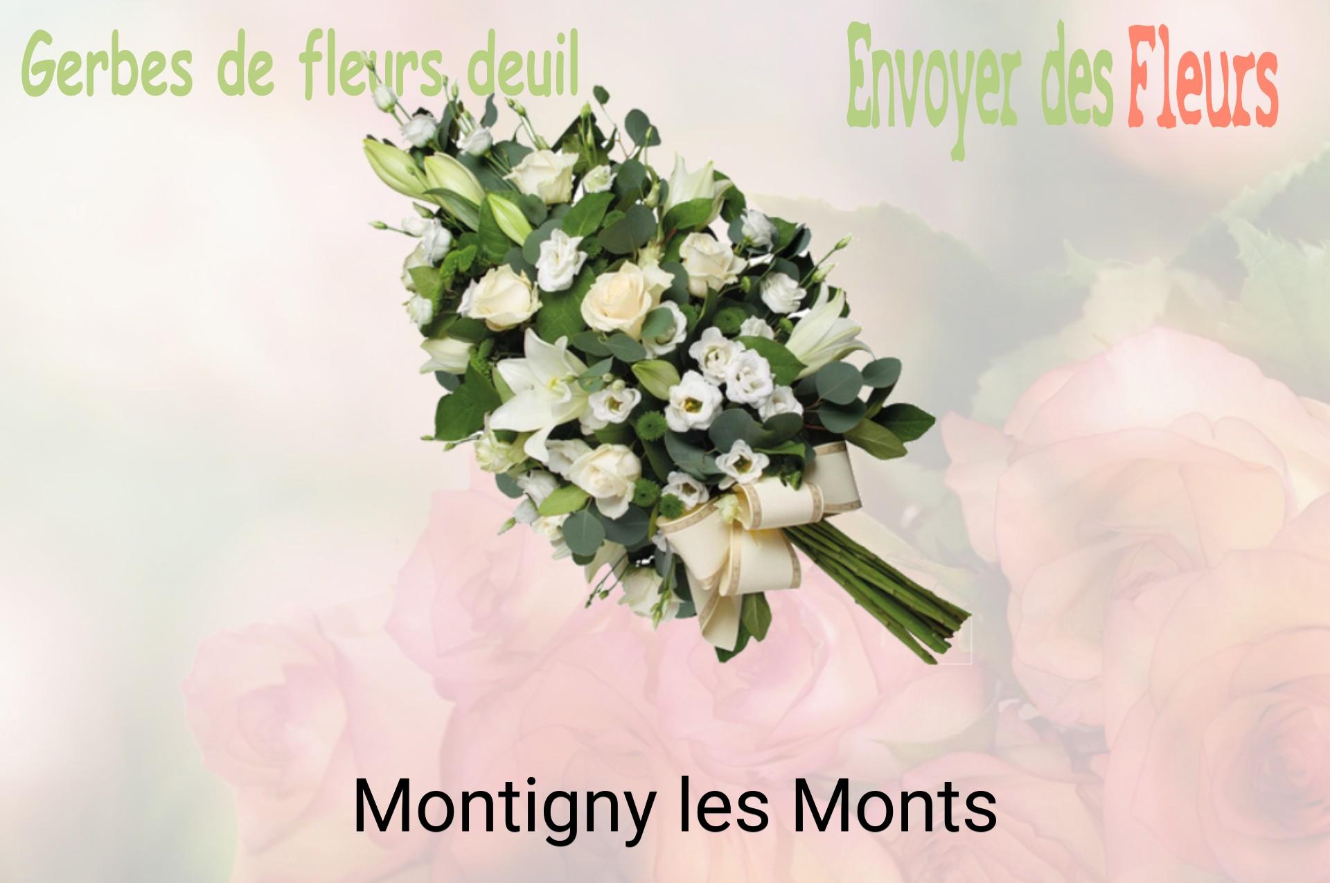 Gerbe de fleurs de deuil livrée à Montigny-les-Monts